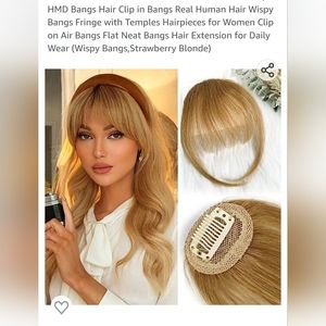 New Wispy Strawberry Blonde Bangs